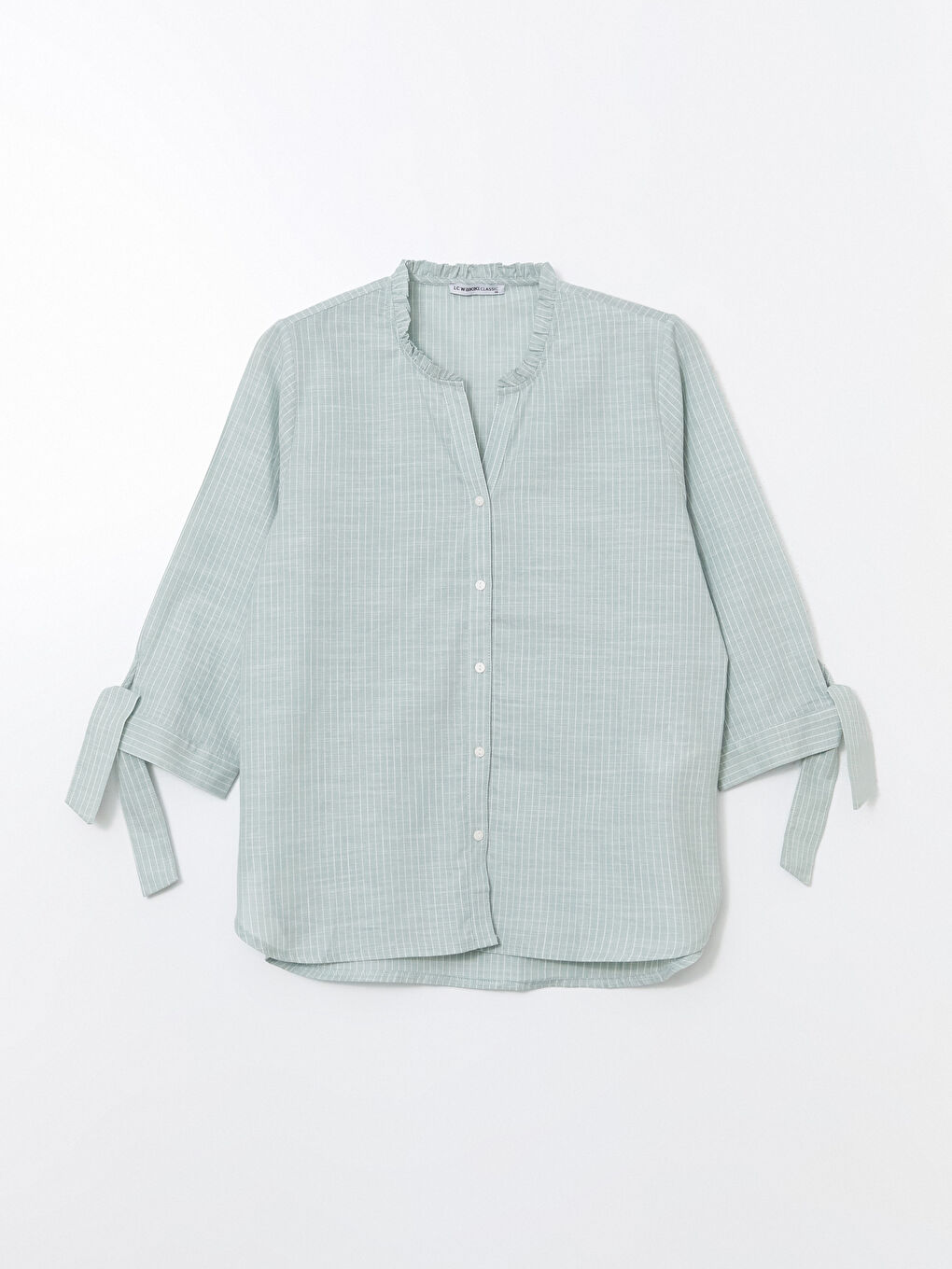 LCWAIKIKI Classic Notch Neck Striped Blouse -S5IQ51Z8-LFH