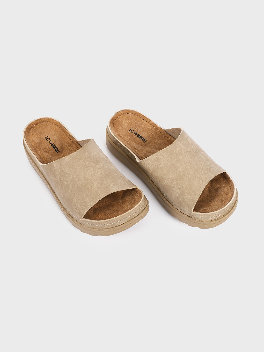 Suede Look Single Strap Women's Slider -S5IQ64Z8-S0A