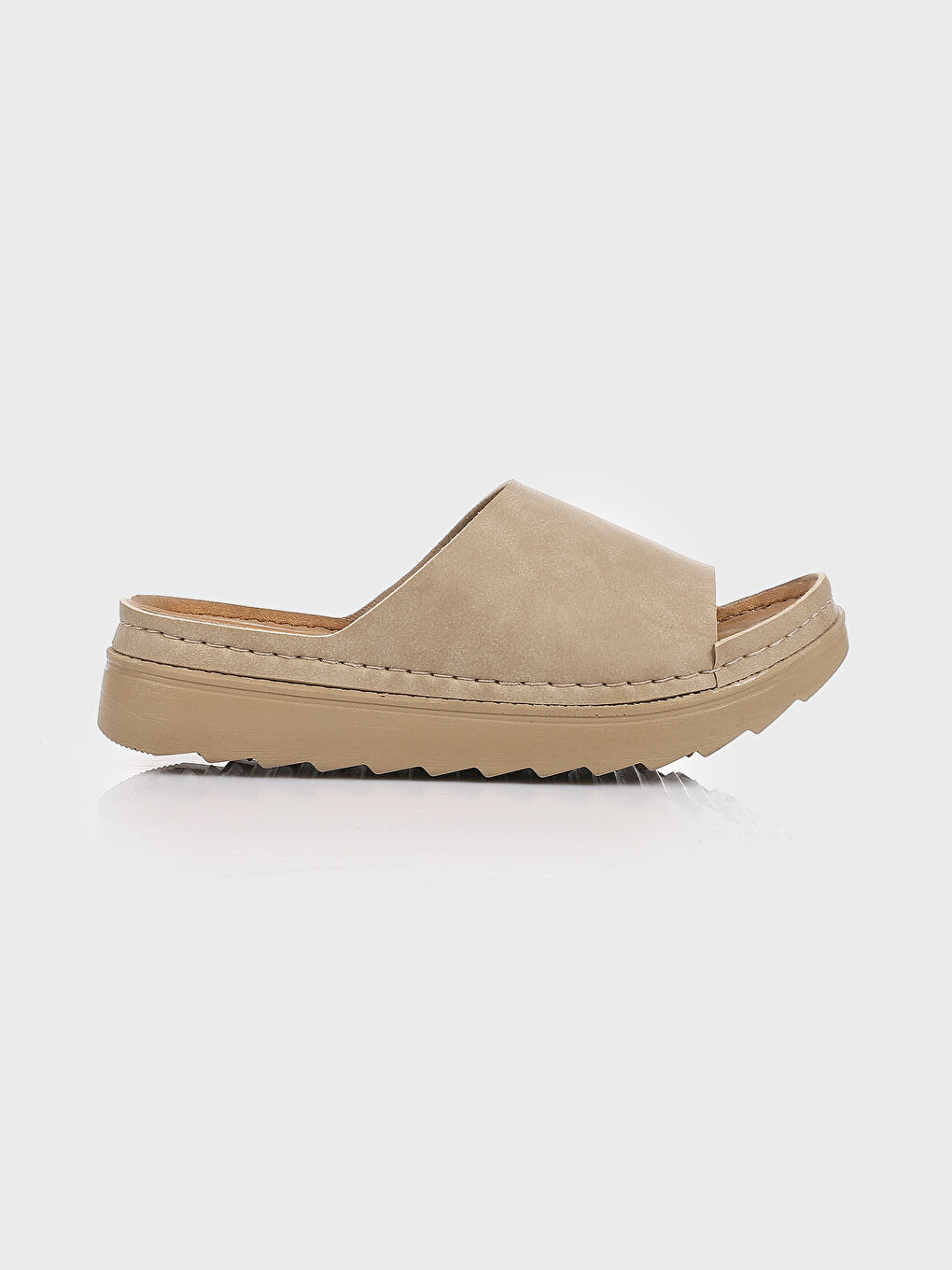 Suede Look Single Strap Women's Slider -S5IQ64Z8-S0A