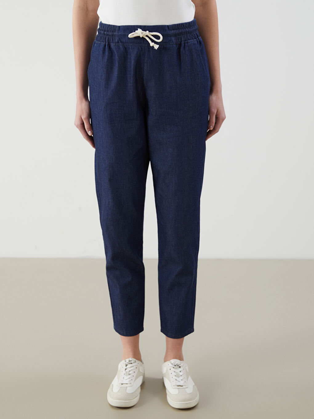 Elastic Waist Paperbag Women's Jeans -S5IQ69Z8-309