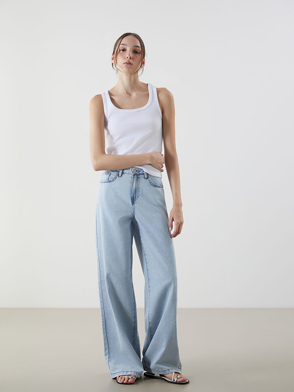 Wideleg Women's Jeans -S5IQ71Z8-311