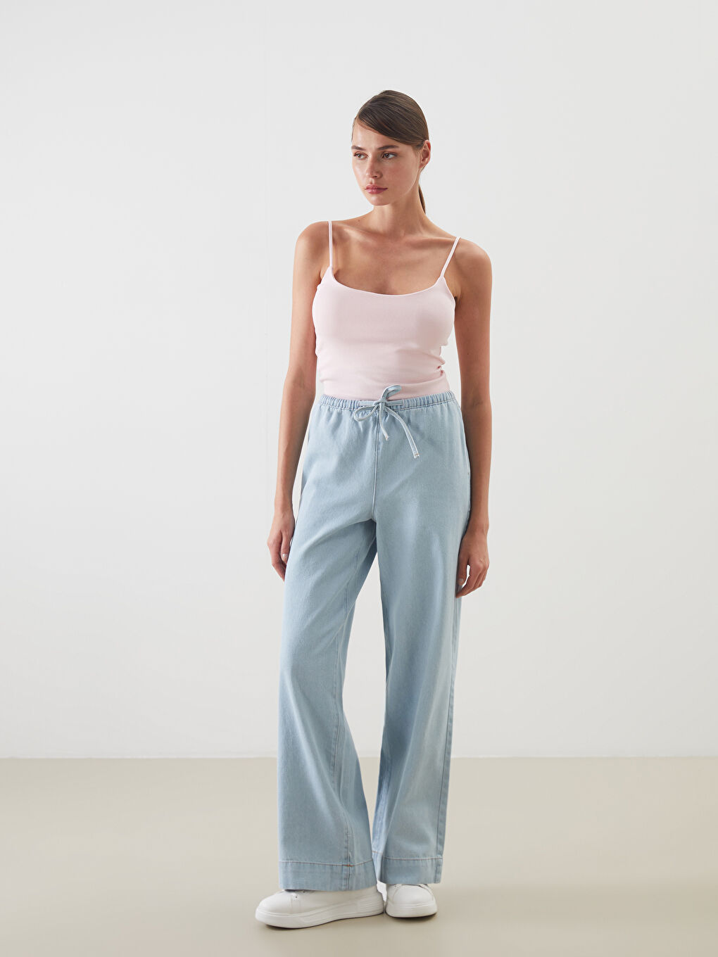 LCW Jeans Дънки с еластична талия и широк крачол за жени -S5IQ74Z8-311