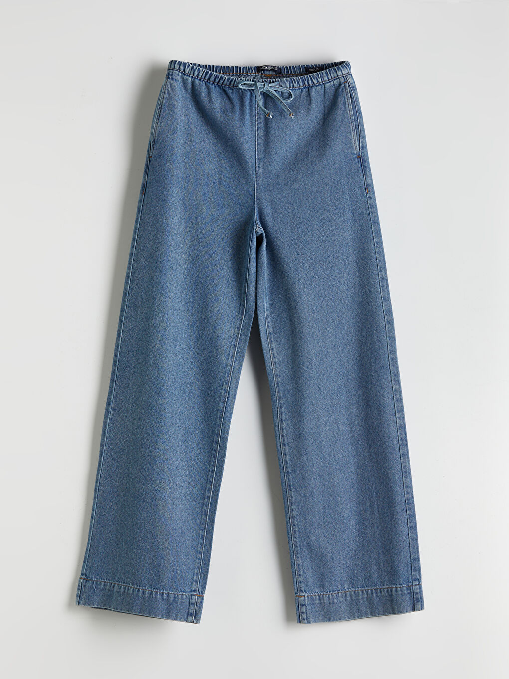 Elastic Waist Wide Leg Women's Jeans -S5IQ74Z8-507