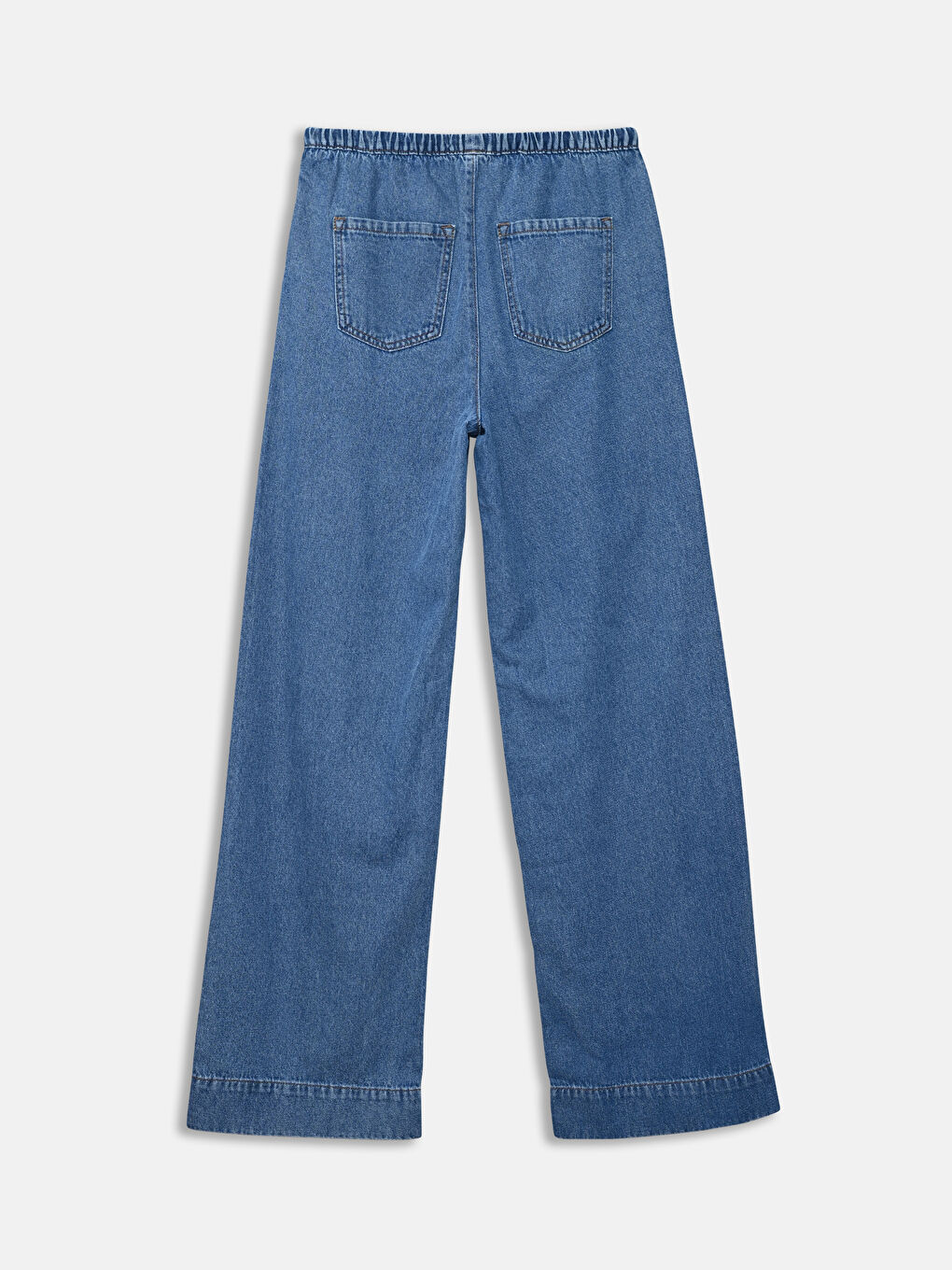 LCW Jeans Elastic Waist Wide Leg Women's Jeans -S5IQ74Z8-507