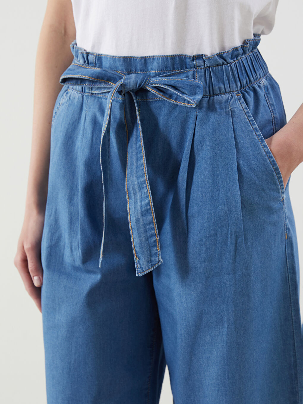 LCW Jeans Τζιν με Ελαστική Μέση και Ίσια Εφαρμογή για Γυναίκες -S5IQ75Z8-311