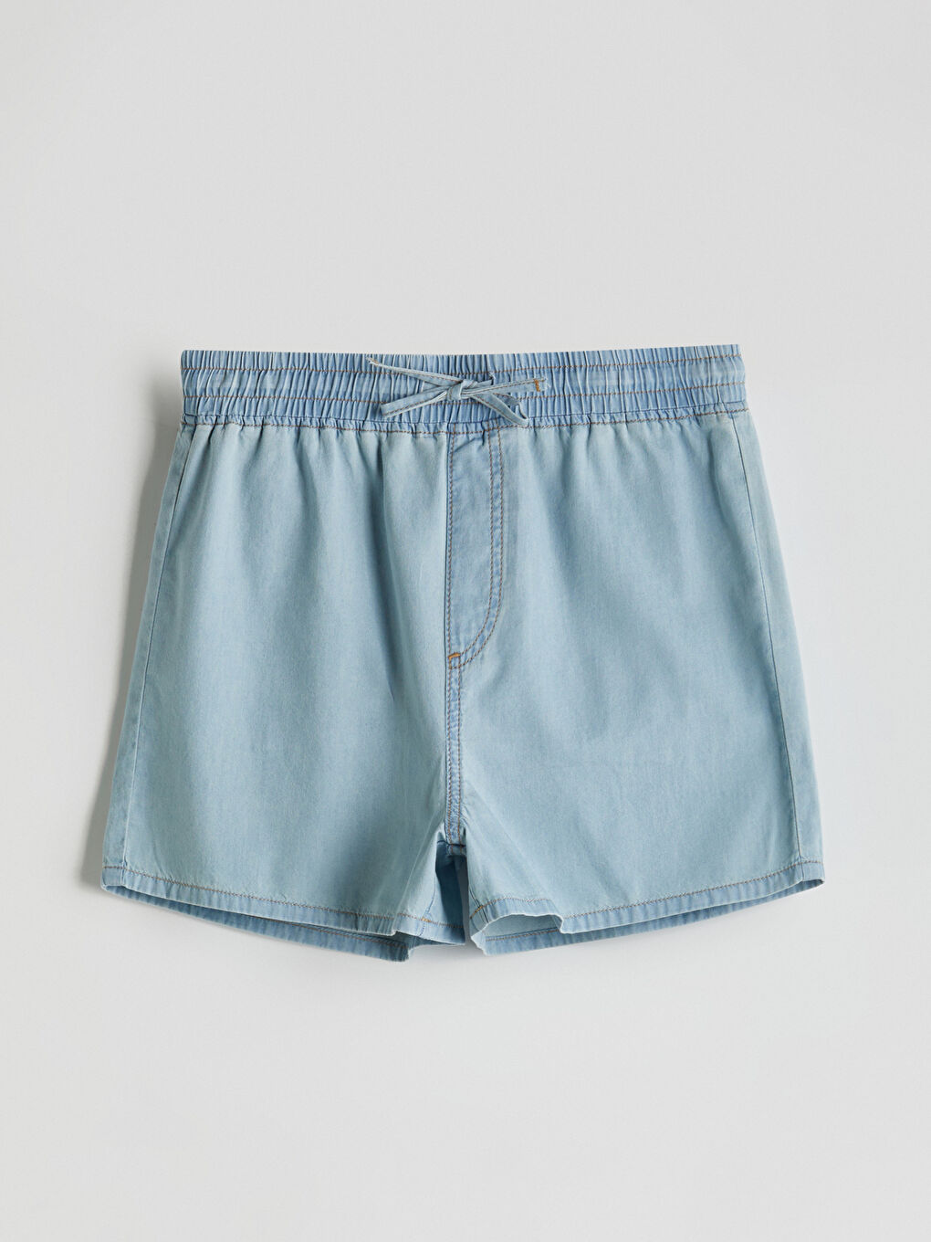 Elasticated Waist Women's Denim Shorts -S5IQ78Z8-311