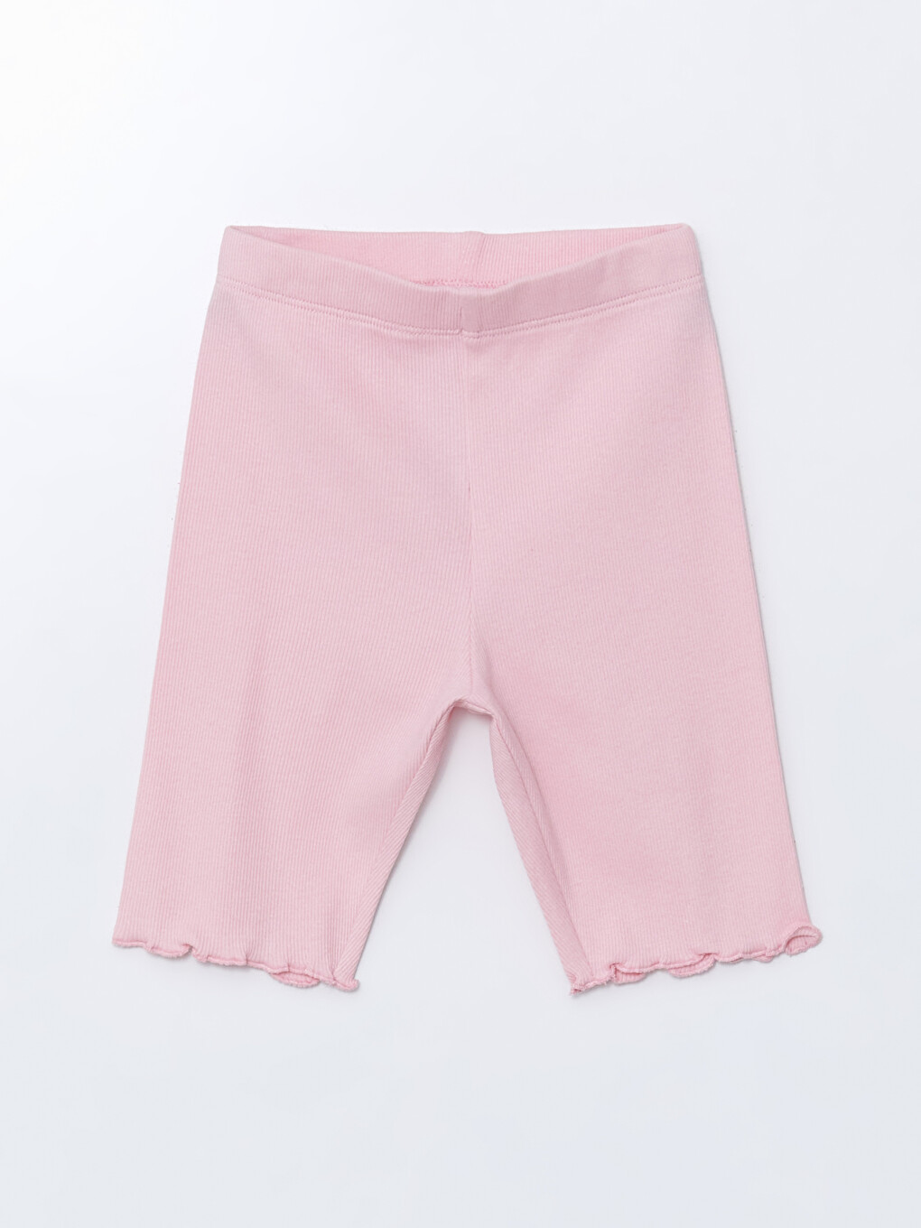 Pembe Beli Lastikli Basic Kız Çocuk Tayt