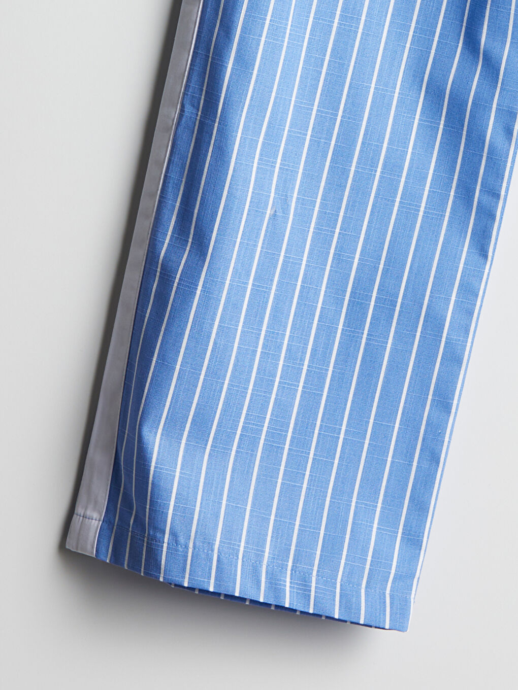 Mavi Beli Lastikli Çizgili Kız Çocuk Pantolon-1