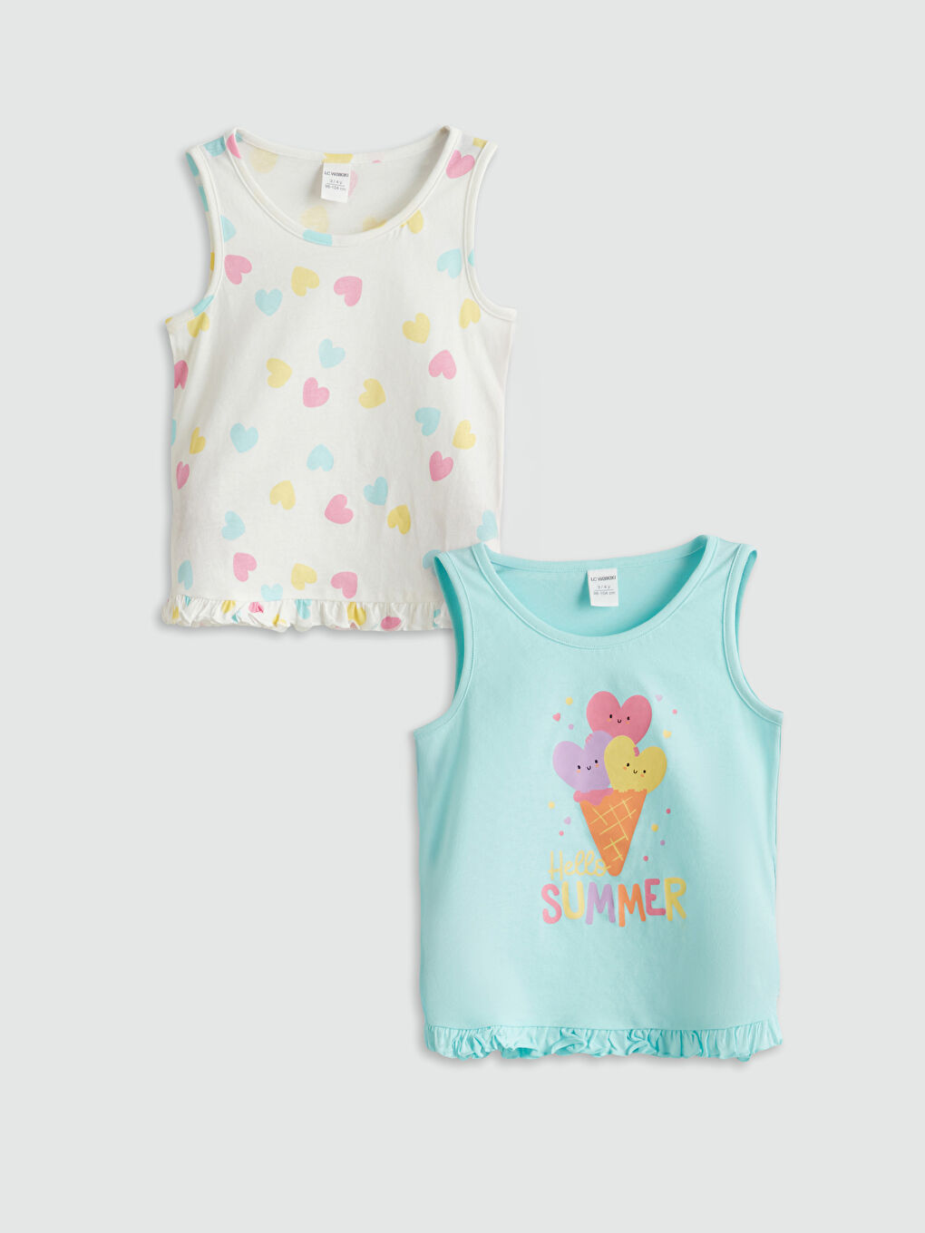 LC Waikiki Crew Neck Printed Girl Athlete 2 Pieces -S5IR35Z1-G0C