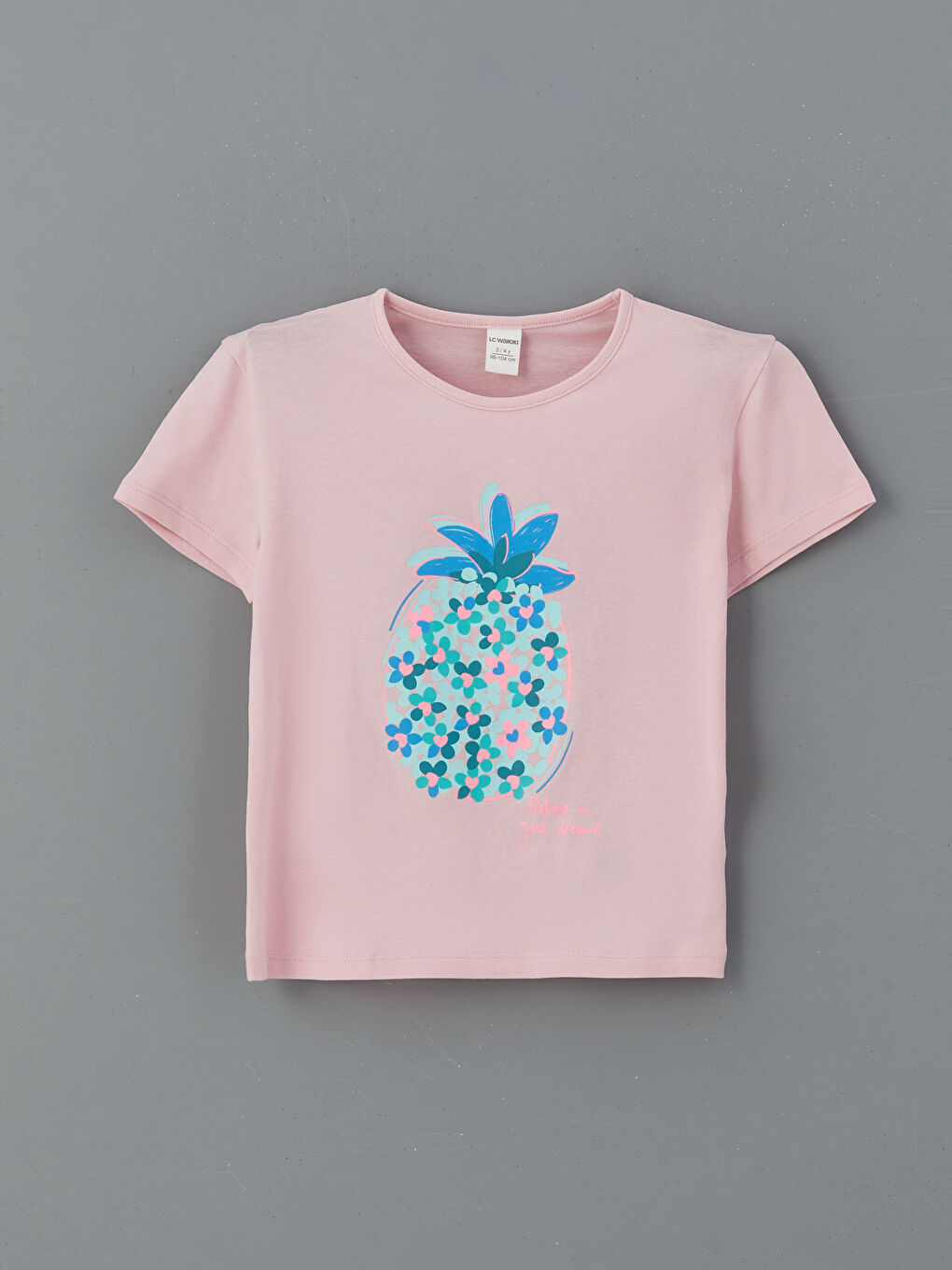 LCW Kids Crew Neck Printed Girls' T-Shirt 2 Pack -S5IR47Z1-QWL
