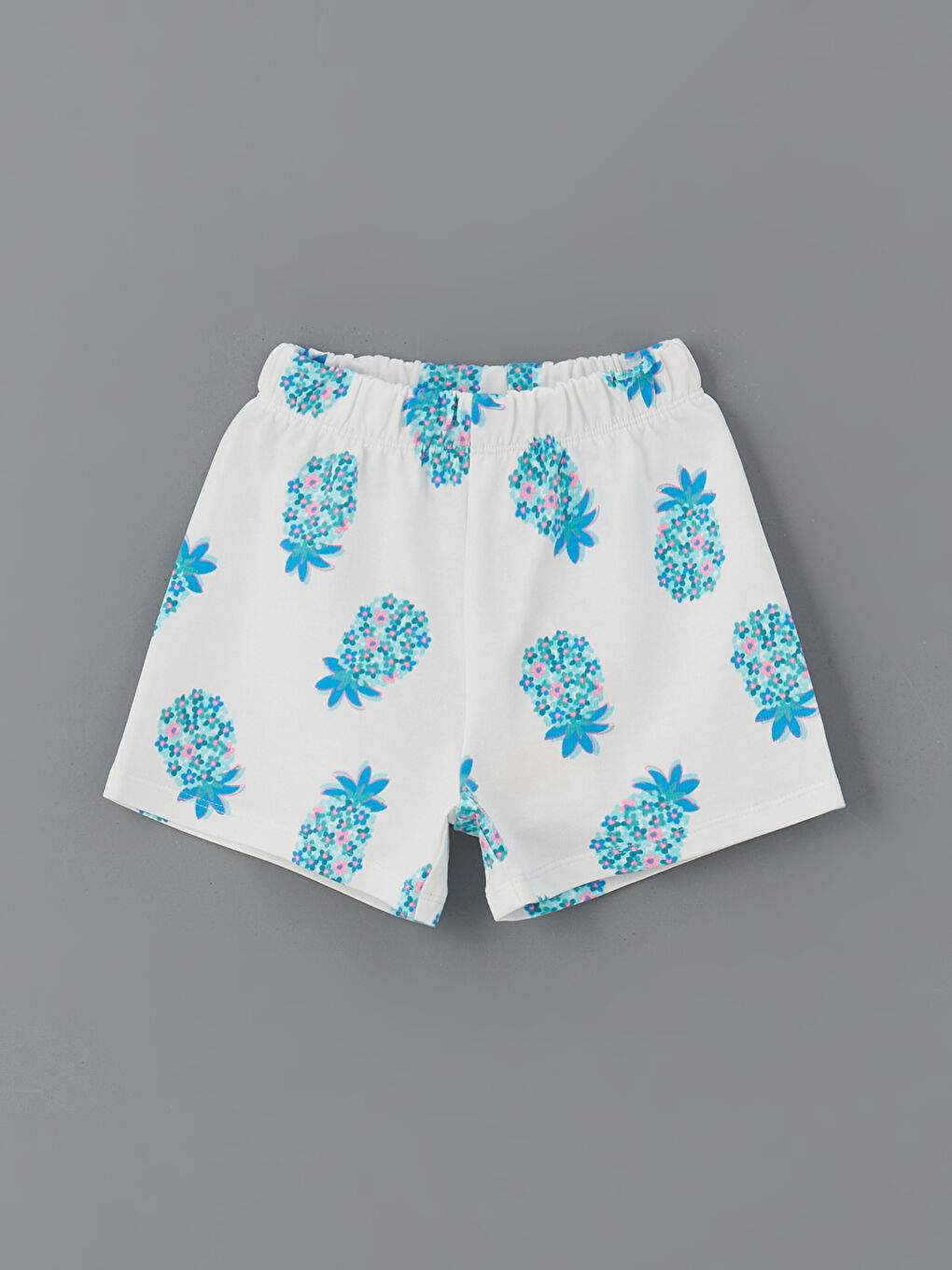 Серпімді белдік принтті қыз балаларға арналған шолақ шалбар 2 бөліктен тұратын-1