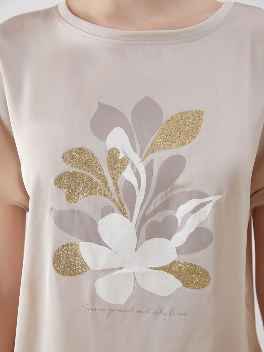 Crew Neck Printed Women's T-Shirt -S5IS13Z8-FWZ