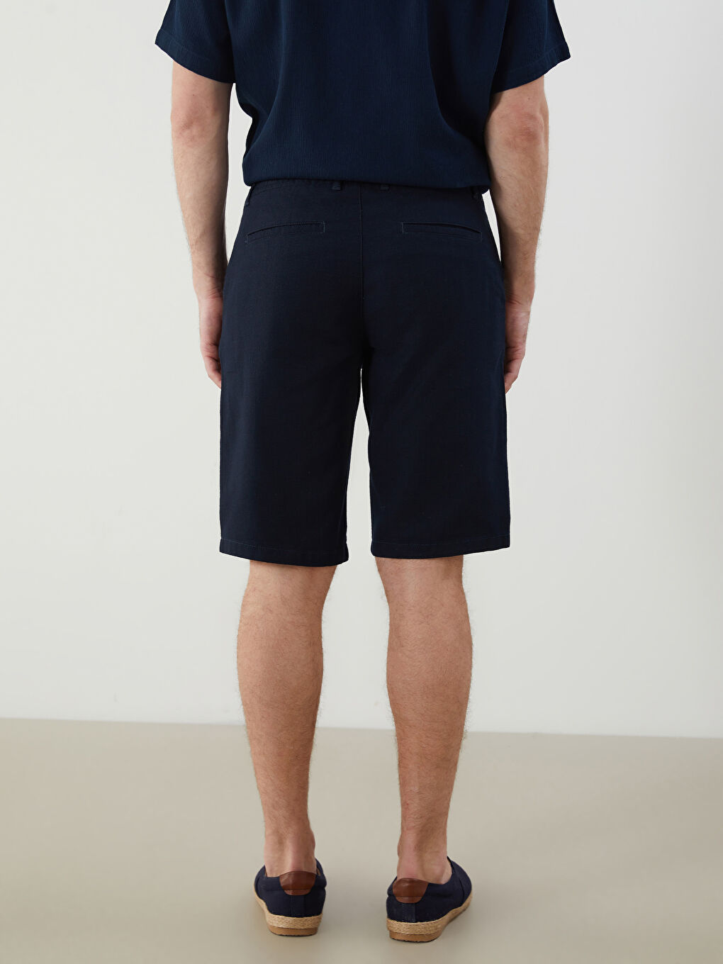 Regular Fit Linen-Look Men's Shorts -S5IS30Z8-RFH
