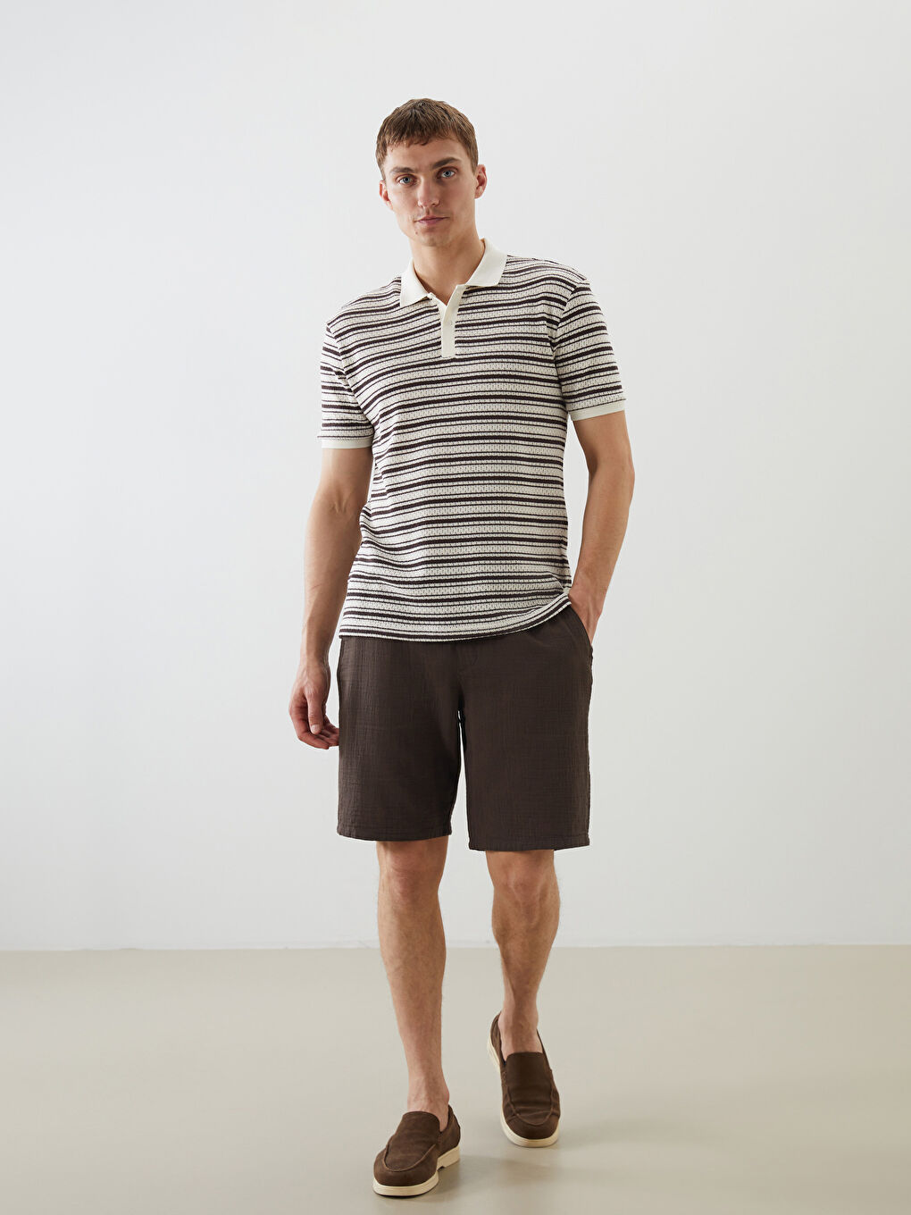 LCW Vision Slim Fit Binding Detail Men's Shorts -S5IS32Z8-HDZ