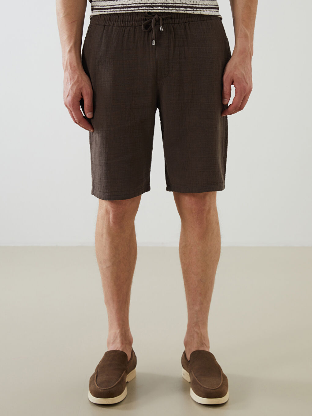 LCW Vision Slim Fit Binding Detail Men's Shorts -S5IS32Z8-HDZ