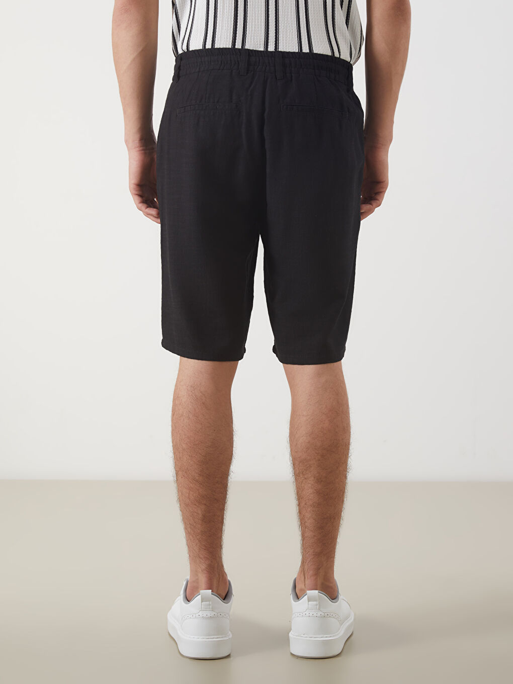 Regular Fit Linen-Look Men's Shorts -S5IS34Z8-CVL