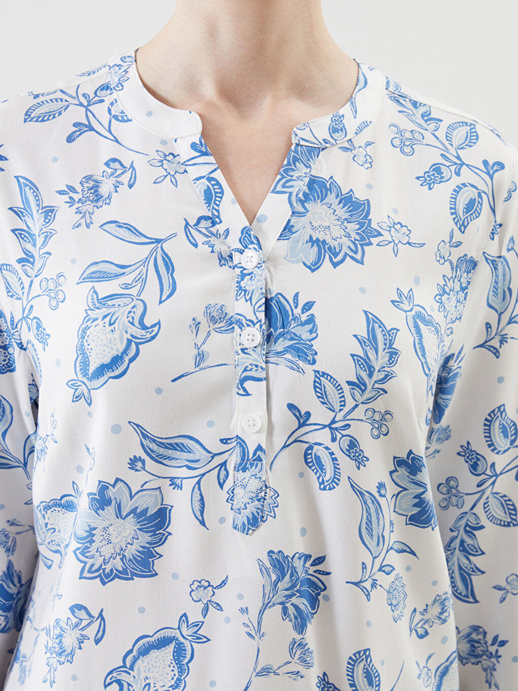 LCW Grace Notch Neck Floral Blouse -S5IS49Z8-LRA