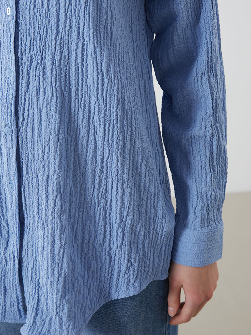 Textured Women's Shirt Tunic-2
