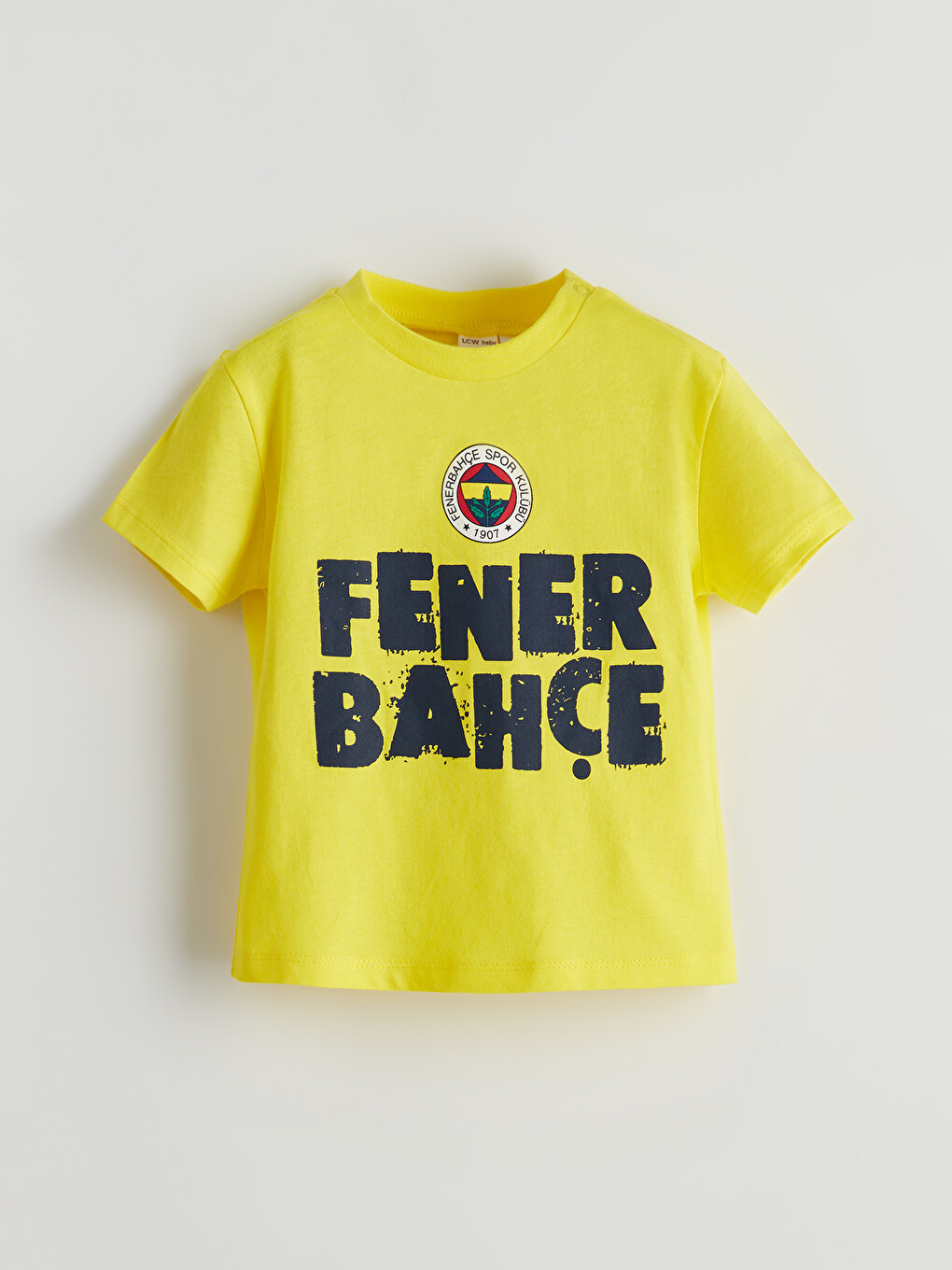Lacivert Beli Lastikli Fenerbahçe Baskılı Erkek Bebek Şort-1