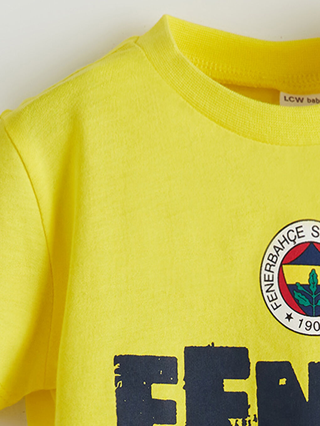 Sarı Fenerbahçe Baskılı Erkek Bebek Tişört-1