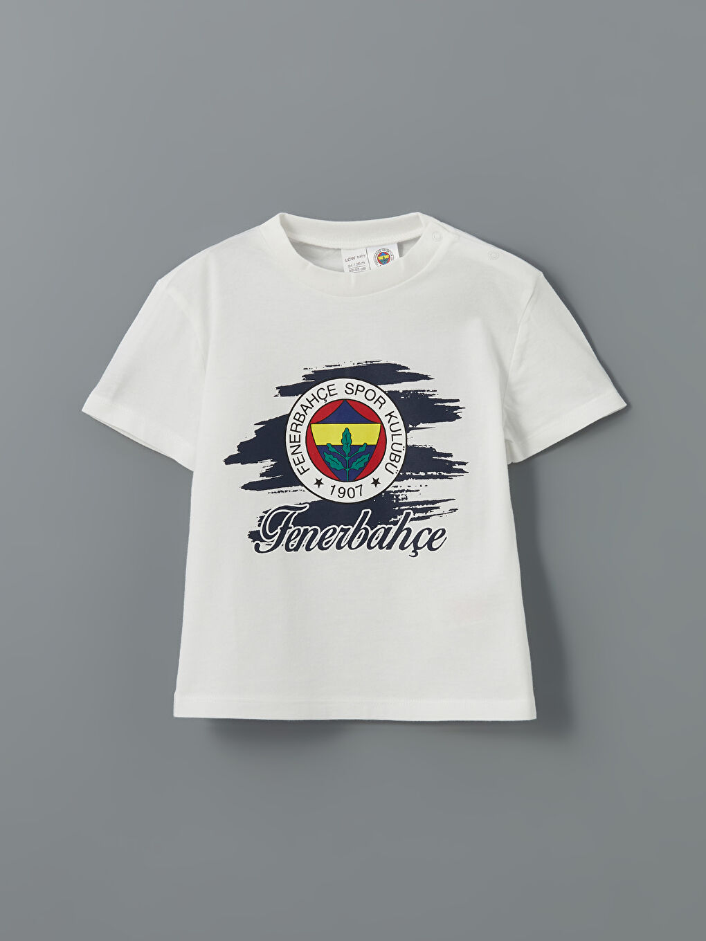 Beyaz Fenerbahçe Baskılı Erkek Bebek Tişört