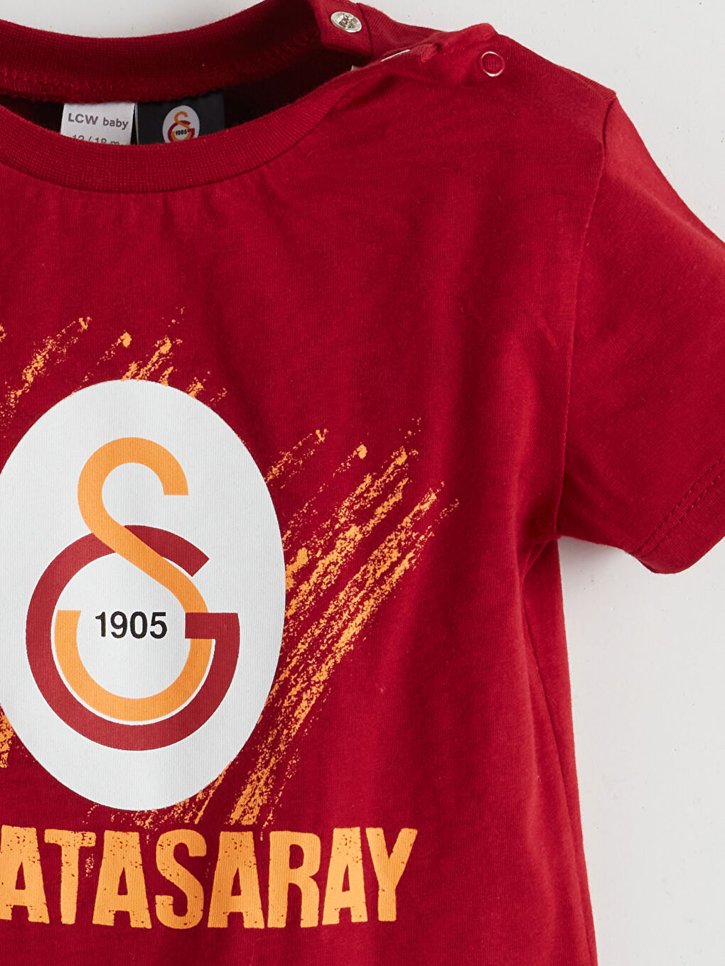Kırmızı Galatasaray Baskılı Erkek Bebek Tişört-1
