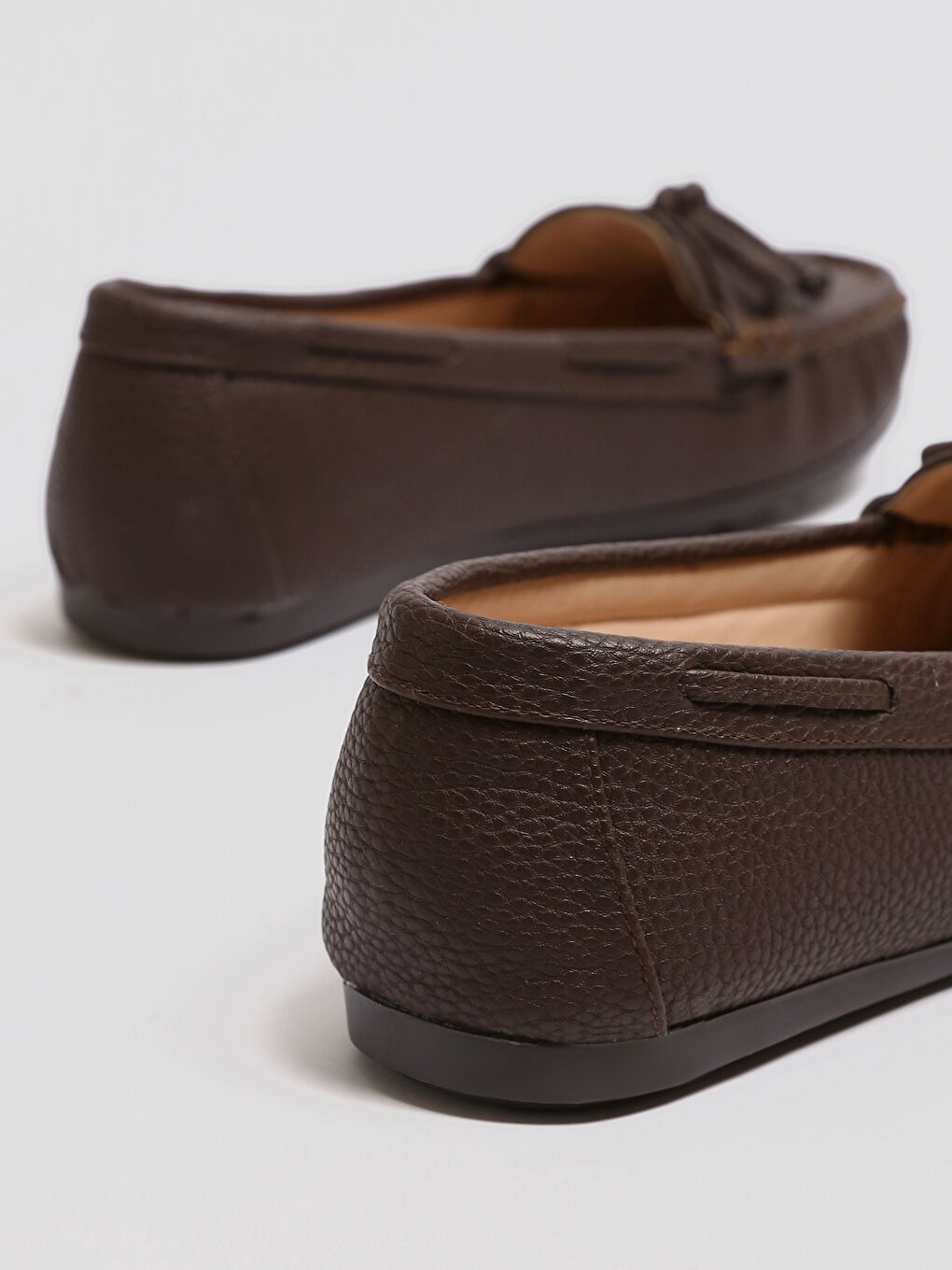 Faux Leather Women's Loafer Shoes-2