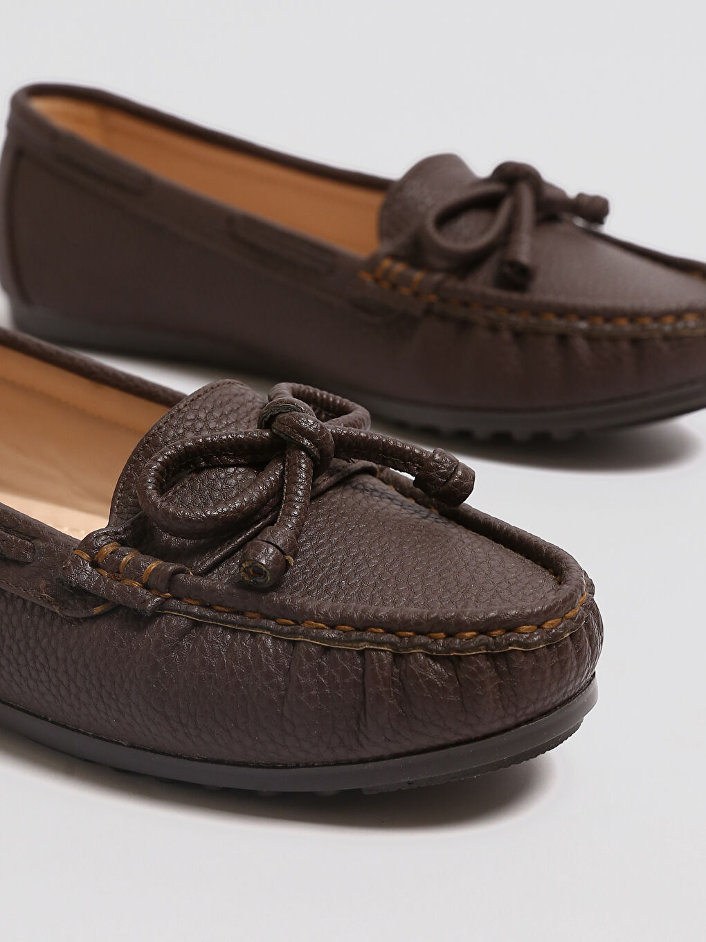 Faux Leather Women's Loafer Shoes-4