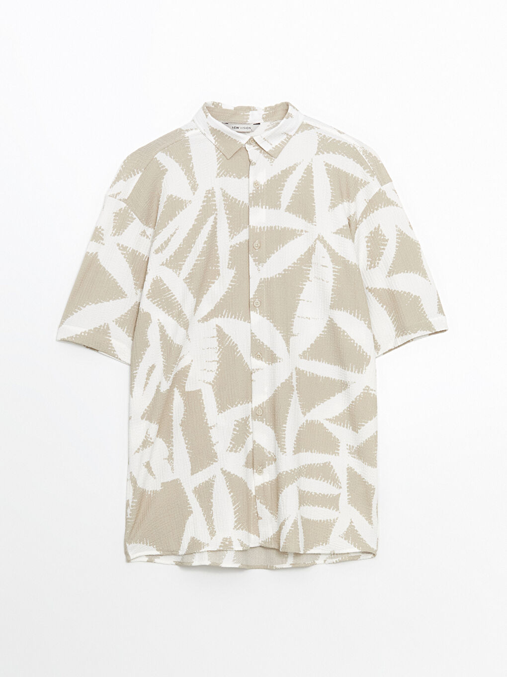 Regular Fit Short Sleeve Patterned Men's Shirt-8