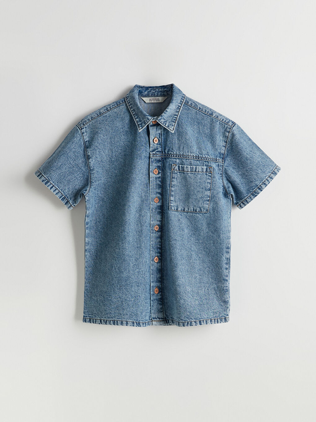 LC Waikiki Short Sleeve Boys' Denim Shirt -S5IT68Z4-311