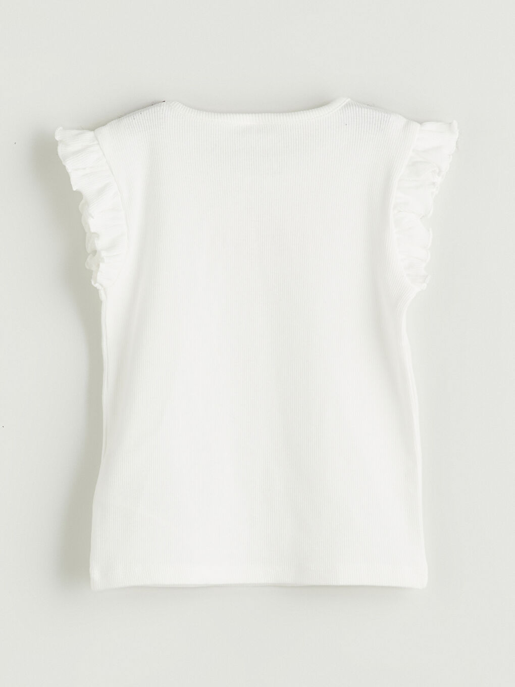 Ekru Bisiklet Yaka Çiçekli Kız Çocuk Atlet 2'li-6