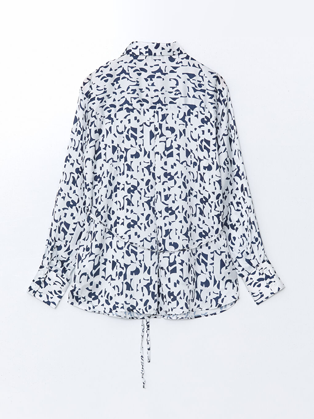 Patterned Satin Women's Shirt-5