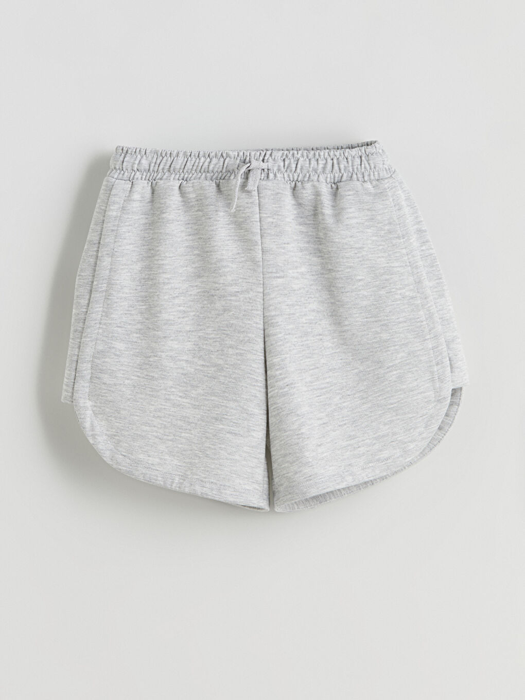 Gri Beli Lastikli Kız Çocuk Şort