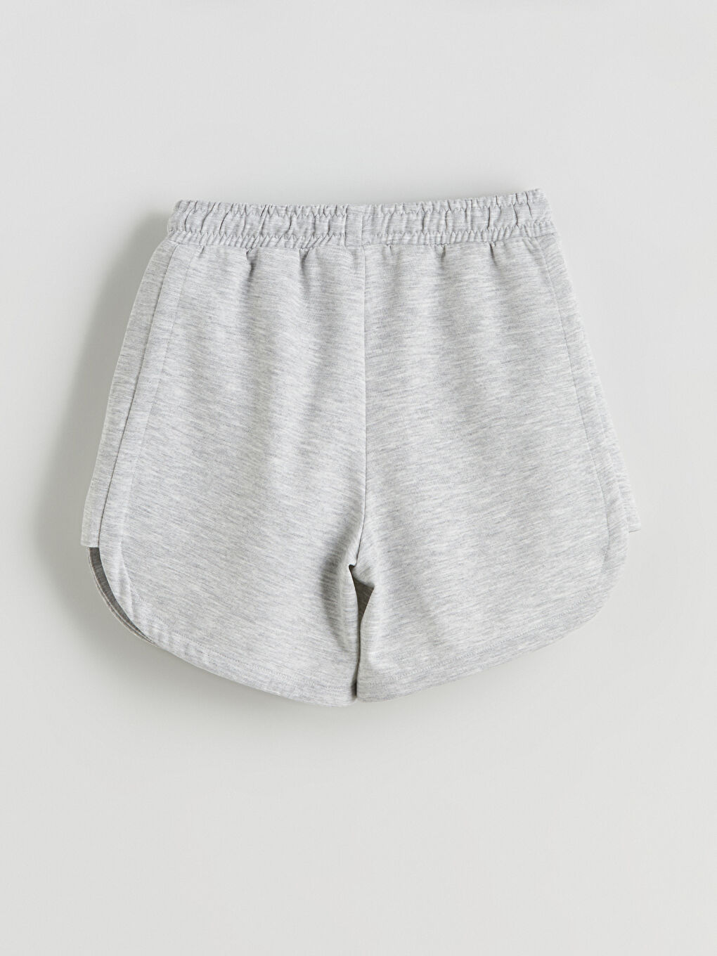 Gri Beli Lastikli Kız Çocuk Şort-2