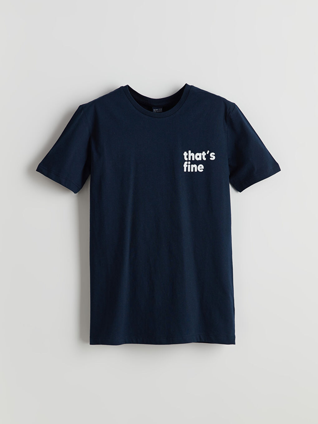 Lacivert Bisiklet Yaka Erkek Çocuk Tişört