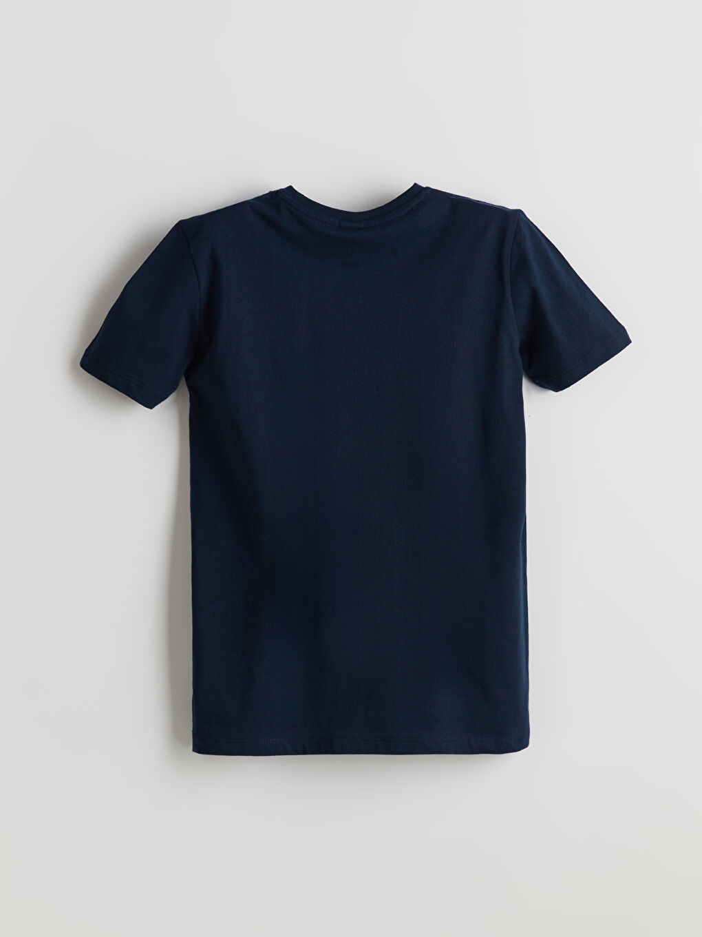 Lacivert Bisiklet Yaka Erkek Çocuk Tişört-1