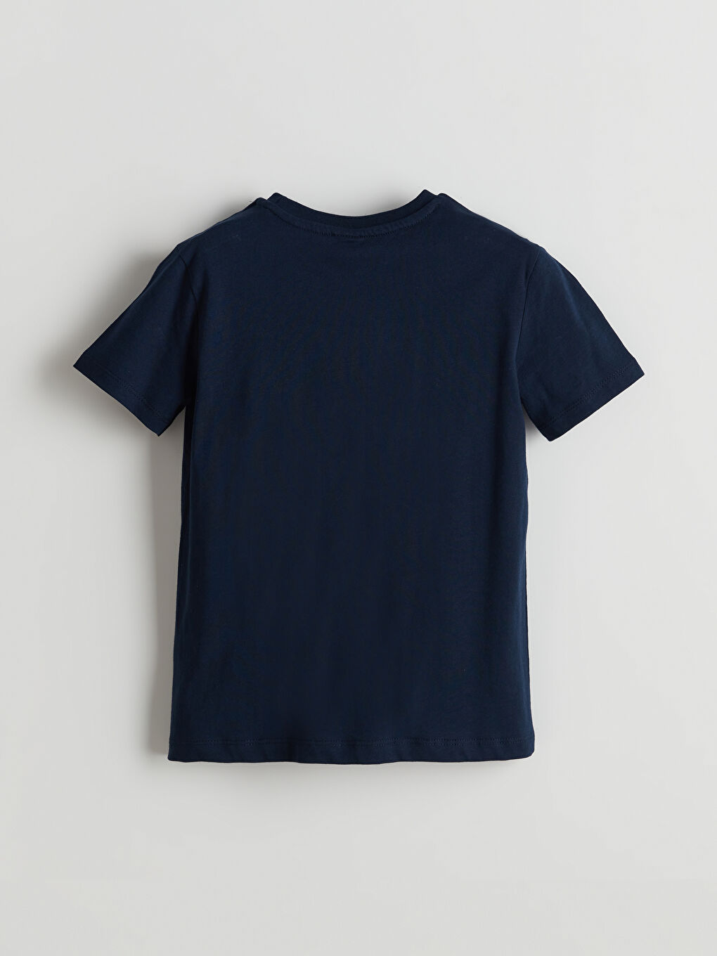 Lacivert Bisiklet Yaka Erkek Çocuk Tişört-1