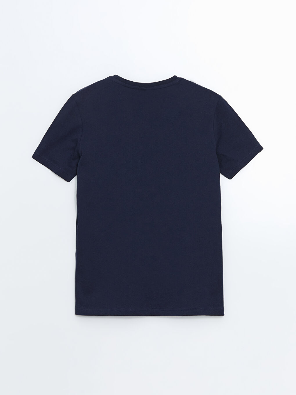 Lacivert Bisiklet Yaka Erkek Çocuk Tişört-1