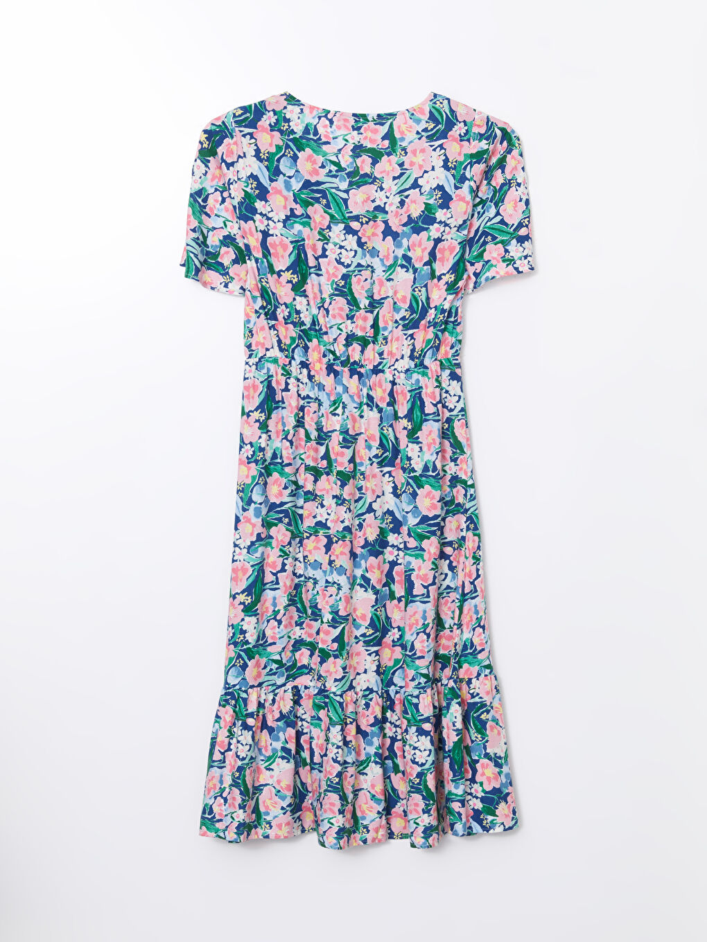 V-Neck Floral Women's Dress -S5IU86Z8-F9C