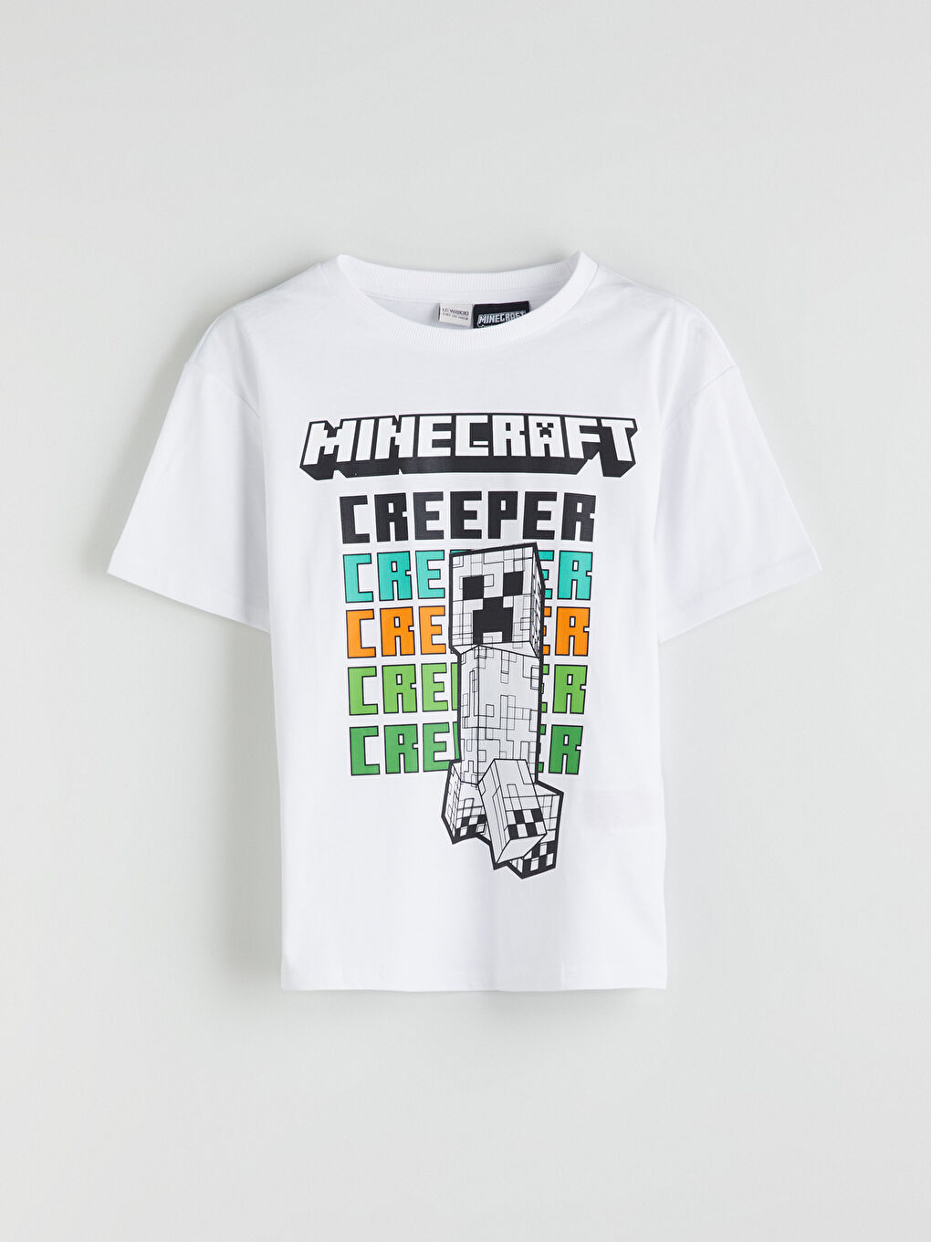 Crew Neck Minecraft Printed Boys' T-Shirt -S5IV58Z4-Q6K