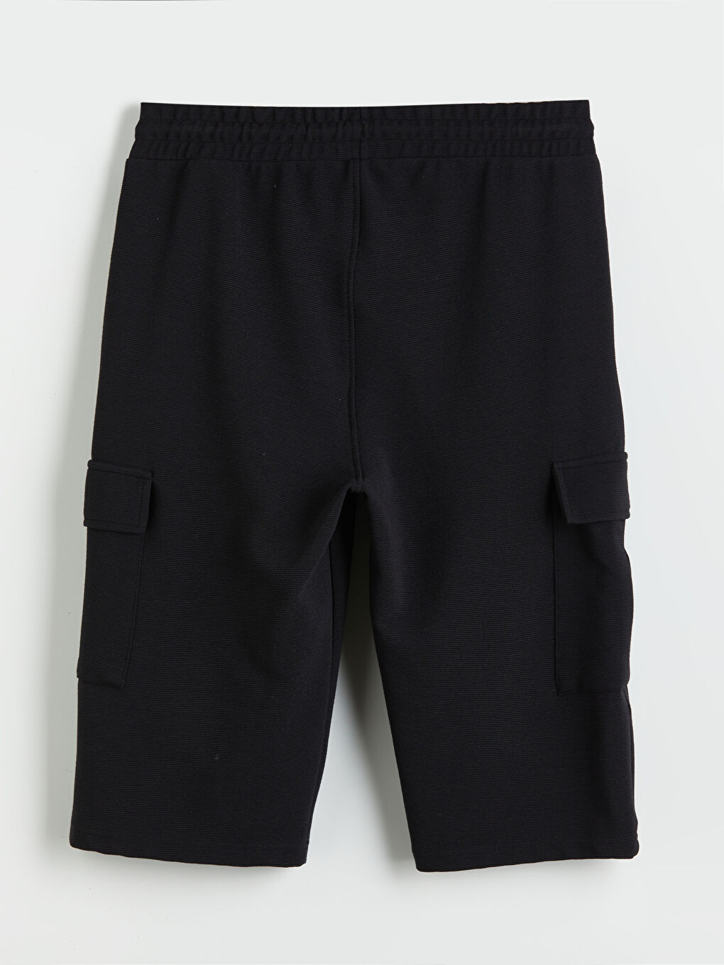 Siyah Standart Kalıp Erkek Şort-5