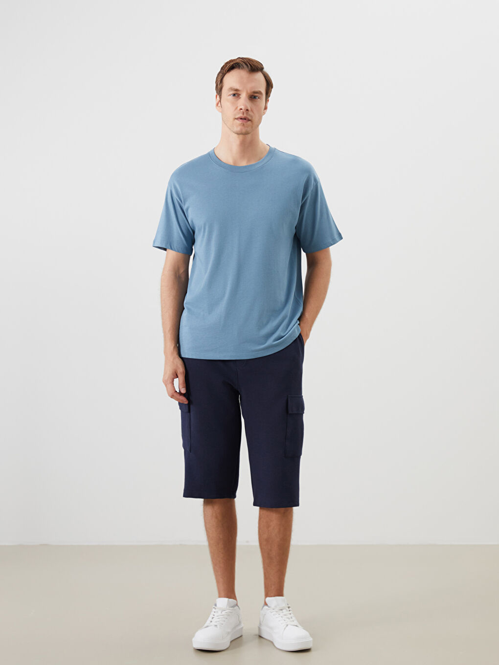 Lacivert Standart Kalıp Erkek Şort