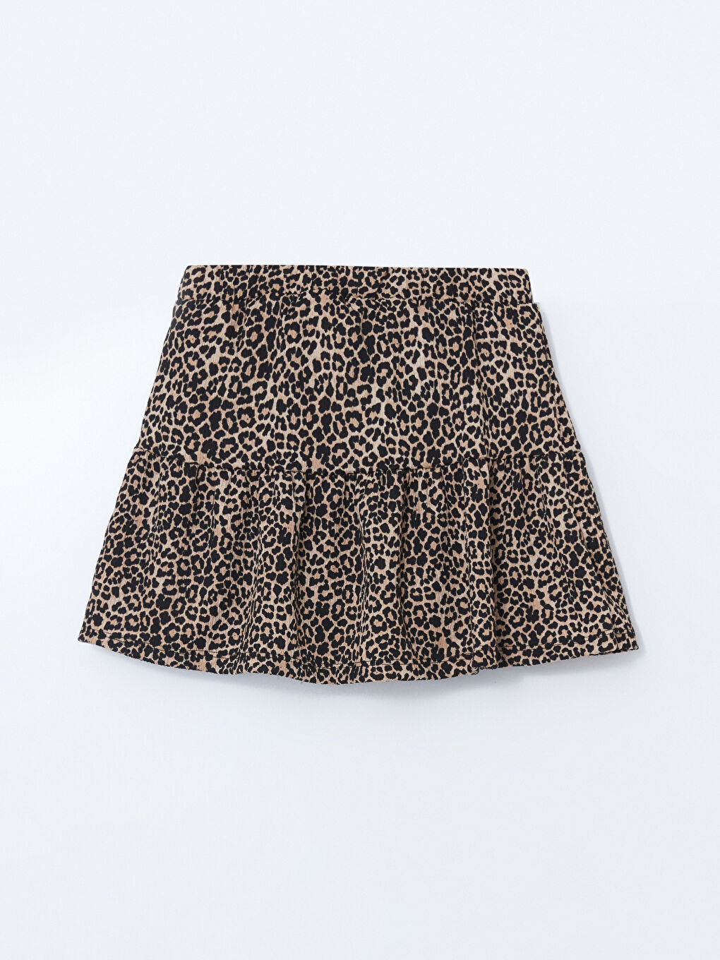 Elastic Waist Leopard Print Girl’S Skirt -S5IV77Z4-LQY