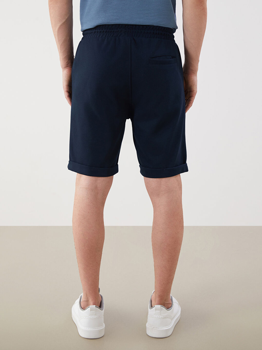 Regular Fit Pique Men's Shorts -S5IV84Z8-RFH