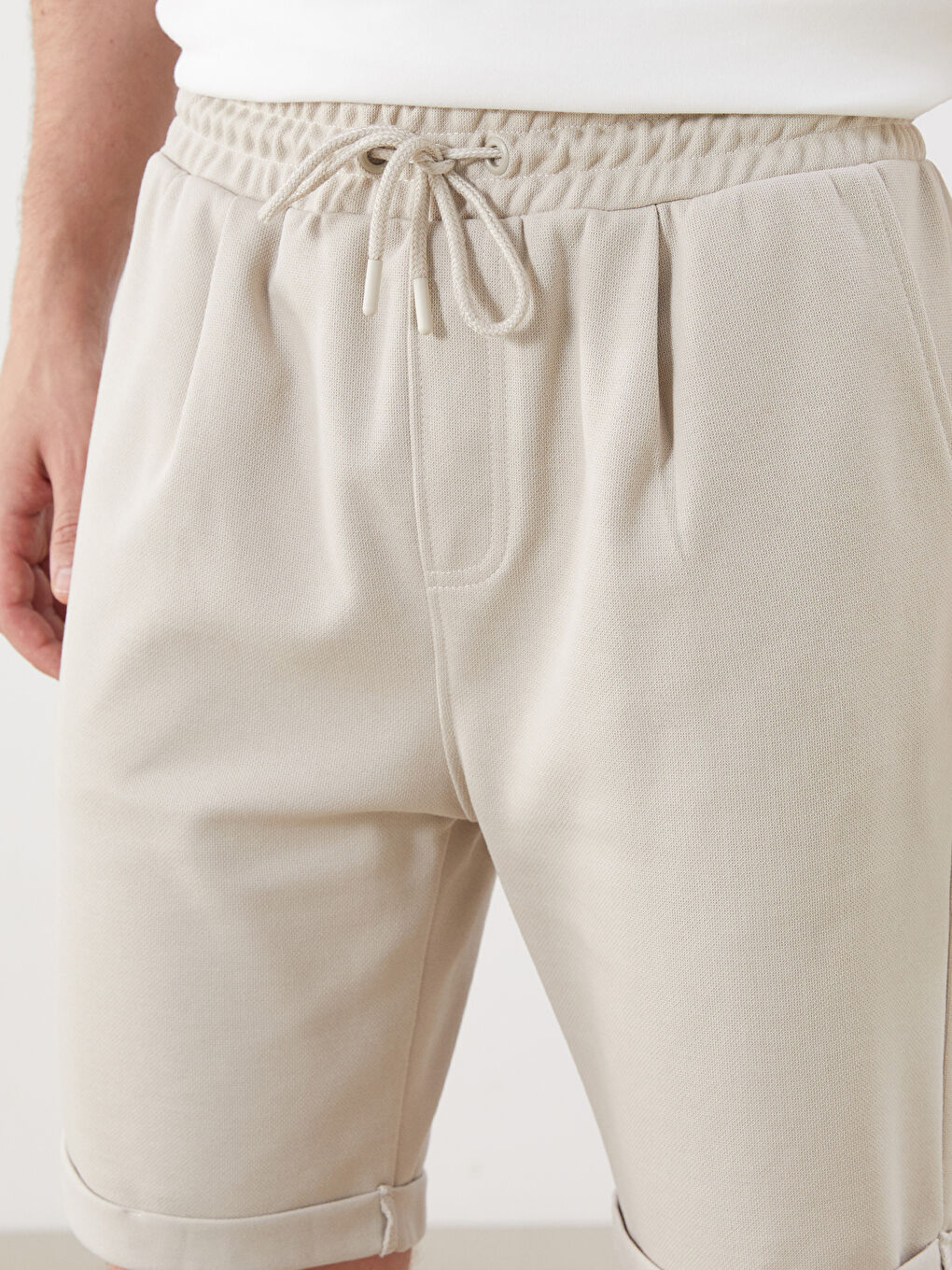 Regular Fit Pique Men's Shorts -S5IV84Z8-Z3M