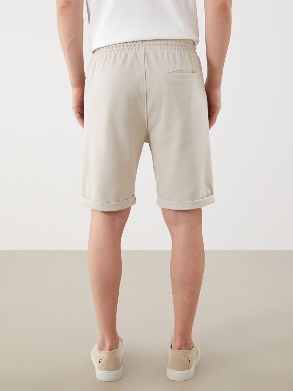 Regular Fit Pique Men's Shorts -S5IV84Z8-Z3M
