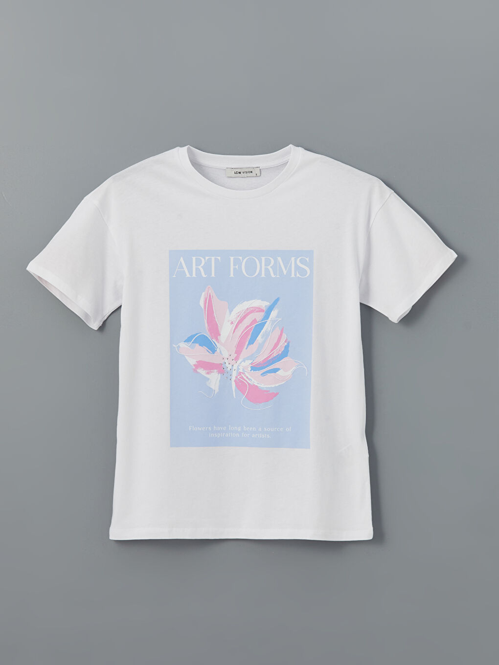 Crew Neck Printed Women's T-shirt -S5IY11Z8-Q6K