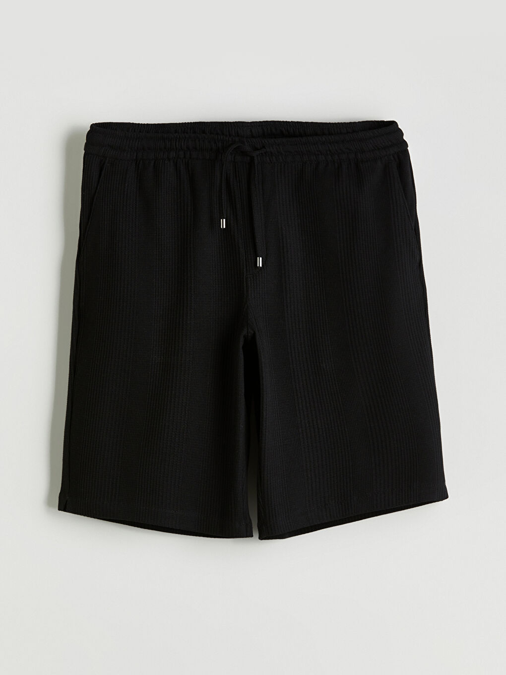 Siyah Standart Kalıp Erkek Şort-8