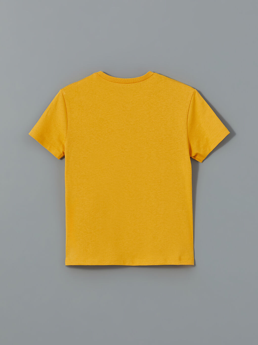 Sarı Bisiklet Yaka Baskılı Erkek Çocuk Tişört-1