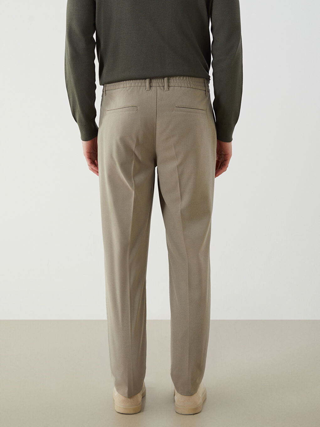 Yeşil Standart Kalıp Erkek Pantolon-3